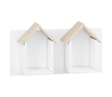 Dziecięca półka ścienna BUBO 45x80 cm biała/beżowa