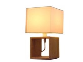 Lampa stołowa Sześcian Grundig - biały - Rozmiar 18x18x33cm
