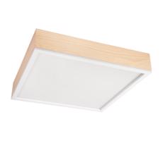 Lampa sufitowa NATURAL SQUARE 4xE27/15W/230V 48x48 cm sosna/biała