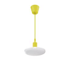 LED Żyrandol na drucie ALBENE 1xE27/18W/230V żółty