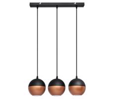 LED Żyrandol na lince MIDWAY 3xGU10/6,5W/230V czarny/miedź