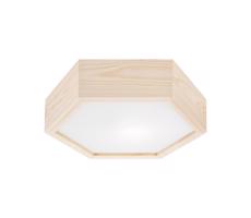 Plafon HEX NATURAL 1xE27/60W/230V śr. 32 cm sosna