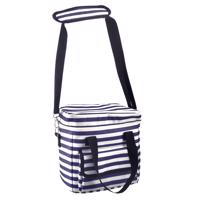 Torba termiczna BEACH 5 l - niebiesko-biały - Rozmiar 25x15x25 cm