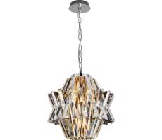 Żyrandol kryształowy na łańcuchu CROWN 4xE14/40W/230V chrom