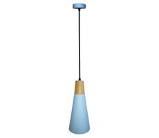 Żyrandol na lince FARO 1xE27/40W/230V niebieski/drewno