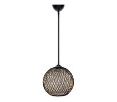 Żyrandol na lince JUTE 1xE27/60W/230V czarny